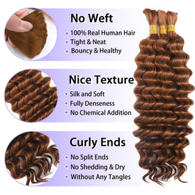 MOTFIN Human Braiding Hair 20 Inch Curly Wave packaging