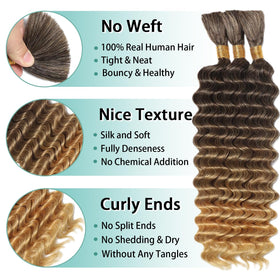 MOTFIN Human Braiding Hair 3 bundles pack