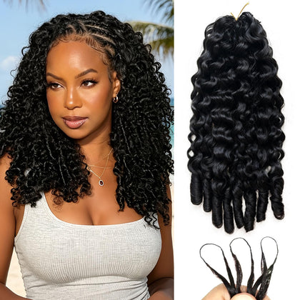 MOTFIN Miracle Knots Burmese Curly Crochet Hair 16 ins front view