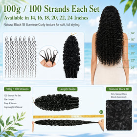 MOTFIN Miracle Knots crochet hair in various styles