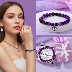 Motivational stone bracelet included in BaiCai spa gift set