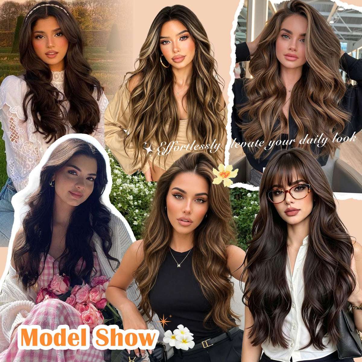 moucyo Clip in Hair Extensions 120g weight indication