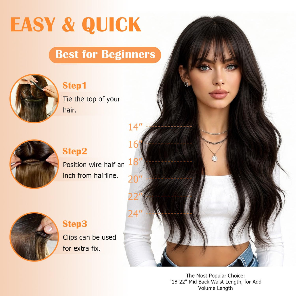 moucyo Clip in Hair Extensions lifestyle scene