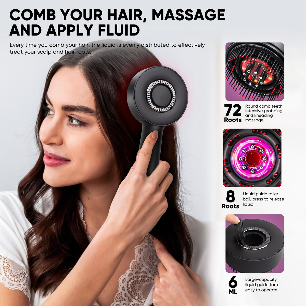MPADQ Scalp Massager in use during a hair care routine