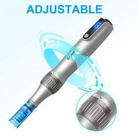 MPK Microneedling Pen M8S displayed with skincare products