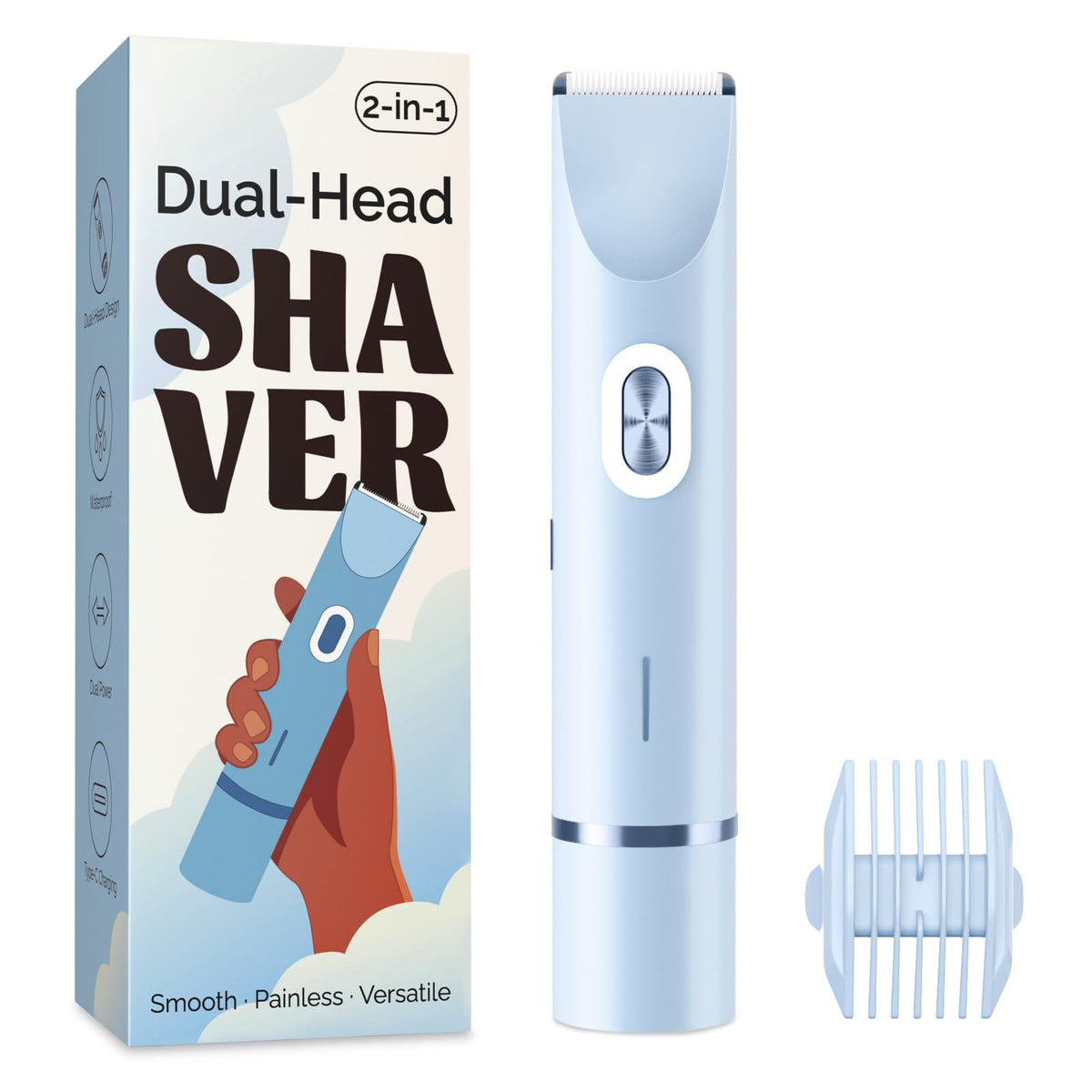 Mpotmiy 2-in-1 Electric Shaver front view