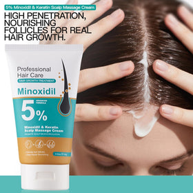 MQN 5% Minoxidil Hair Growth Scalp Massage Cream packaging