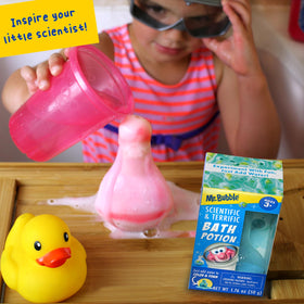 Mr. Bubble bath toys for kids in the tub