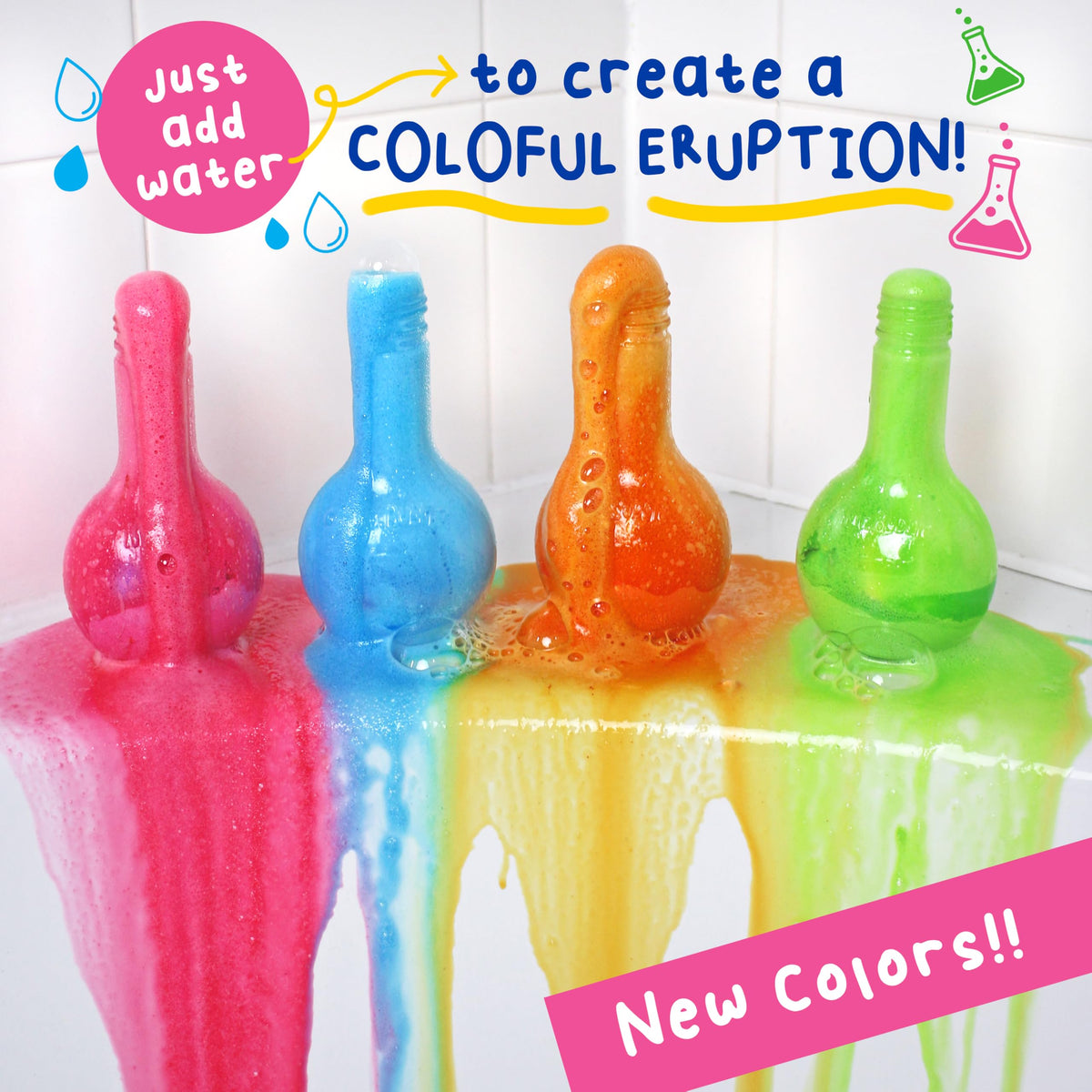 Mr. Bubble Kids Bath Bomb Potions in a science beaker