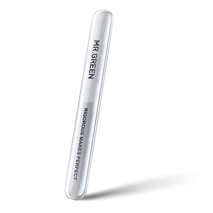 MR.GREEN Glass Nail File front view with bilateral design