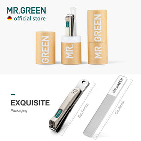 MR.GREEN Nail Clippers on a wooden surface