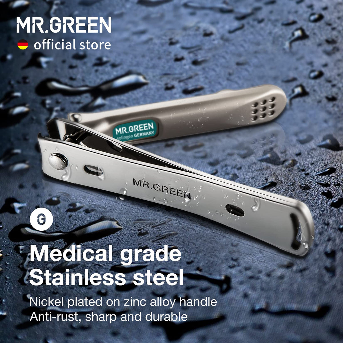 MR.GREEN Nail Clippers showing ergonomic design