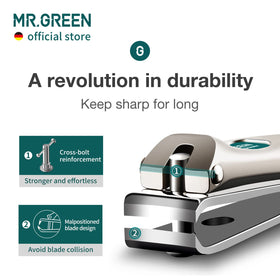MR.GREEN Nail Clippers with glass file side view