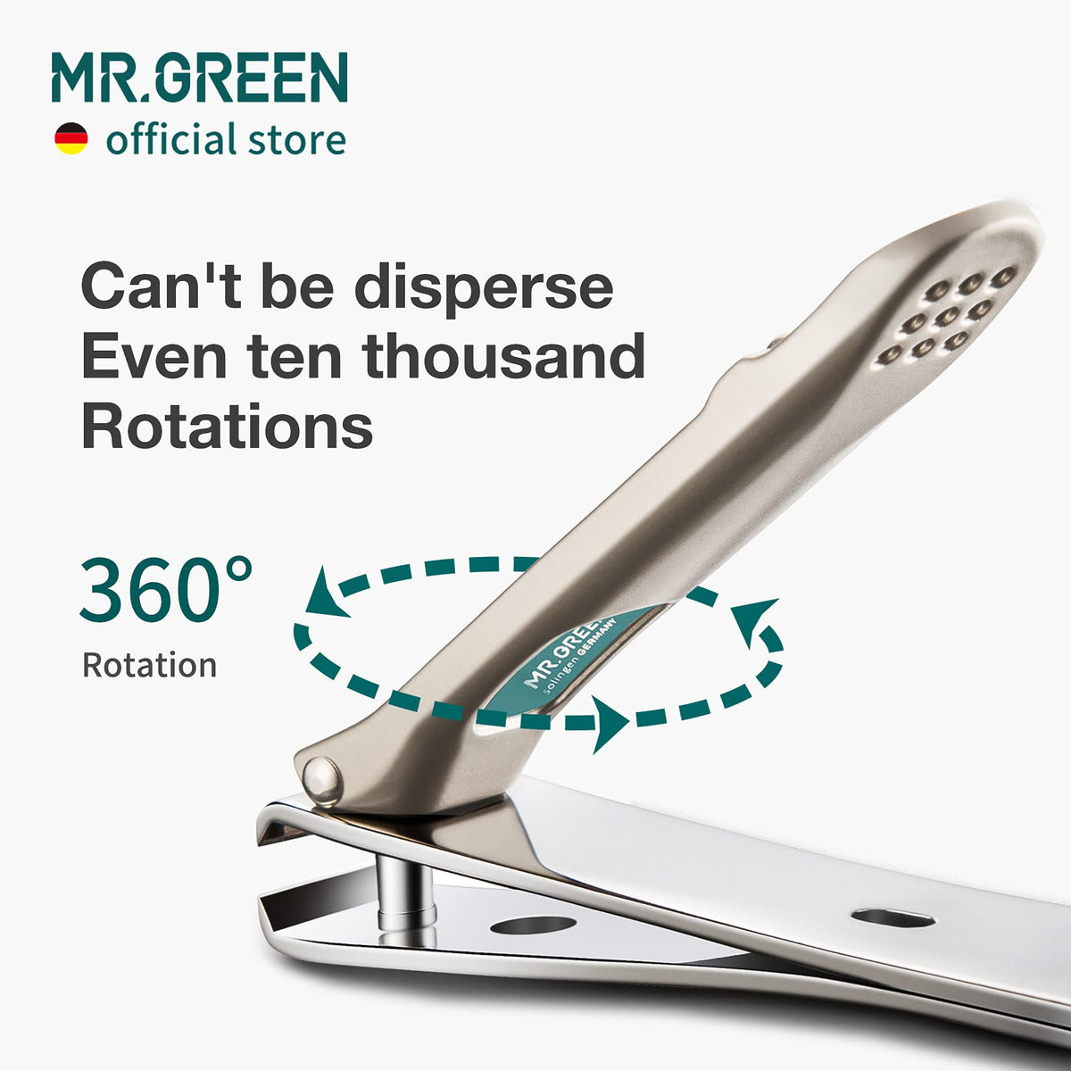 MR.GREEN Nail Clippers with glass file side view