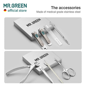 MR.GREEN nano-glass nail file and eyebrow tweezer