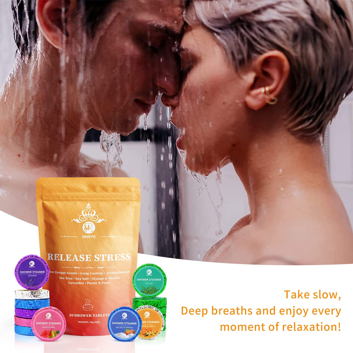 MR MIRYE Shower Steamer with Orange & Vanilla scent