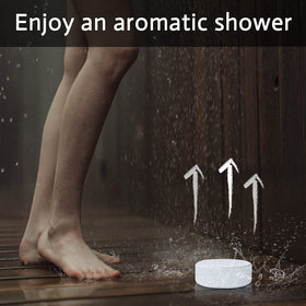 MR MIRYE Shower Steamers arranged in a bathroom setting