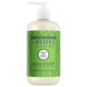 Mrs. MEYER'S Clean Day Hand Soap Fresh Cut Grass 12.5 Fl Oz bottle front view