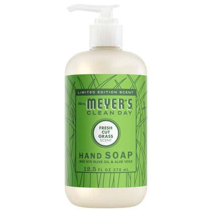 Mrs. MEYER'S Clean Day Hand Soap Fresh Cut Grass 12.5 Fl Oz bottle front view
