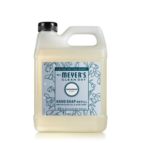 Mrs. MEYER'S Clean Day Liquid Hand Soap 12.5 OZ Snowdrop scent side view