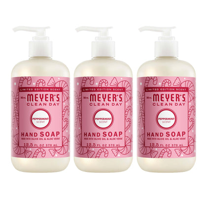 Mrs. MEYER'S Clean Day Liquid Hand Soap Peppermint 12.5 oz front view