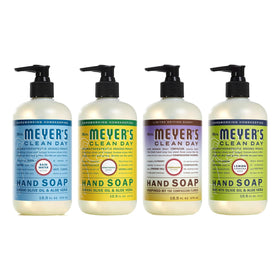 Mrs. MEYER'S Clean Day Liquid Hand Soap Variety Pack front view with four scents