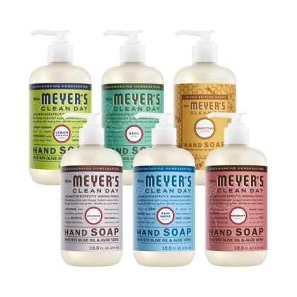 Mrs. MEYER'S Clean Day Liquid Hand Soap Variety Pack with six scents