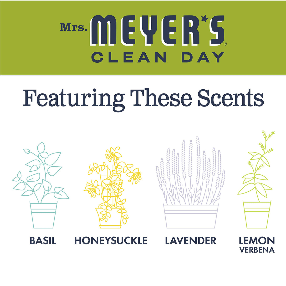 Mrs. MEYER'S Foaming Hand Soap Lemon Verbena on a kitchen counter