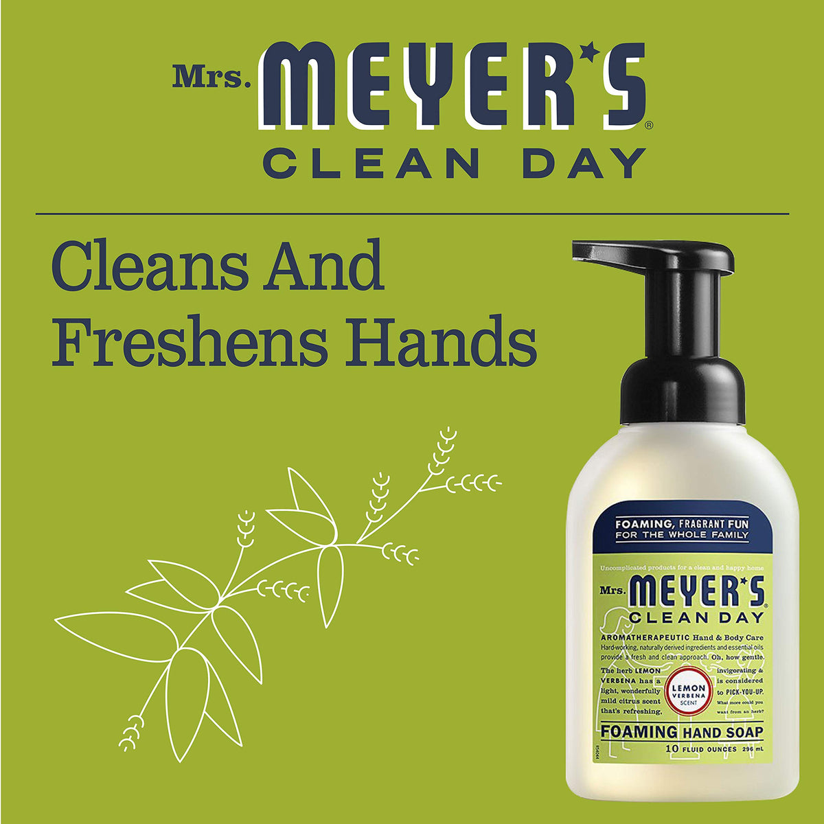 Mrs. MEYER'S Foaming Hand Soap Lemon Verbena packaging