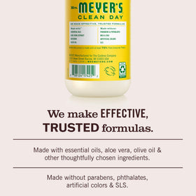 Mrs. MEYER'S Hand Soap Honeysuckle Scent 12.5 Fl Oz bottle back view