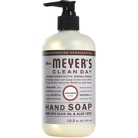 Mrs. MEYER'S Hand Soap Lavender in use at a sink