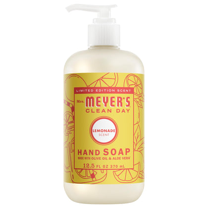 Mrs. MEYER'S Hand Soap Lemonade Scent 12.5 Fl Oz front view