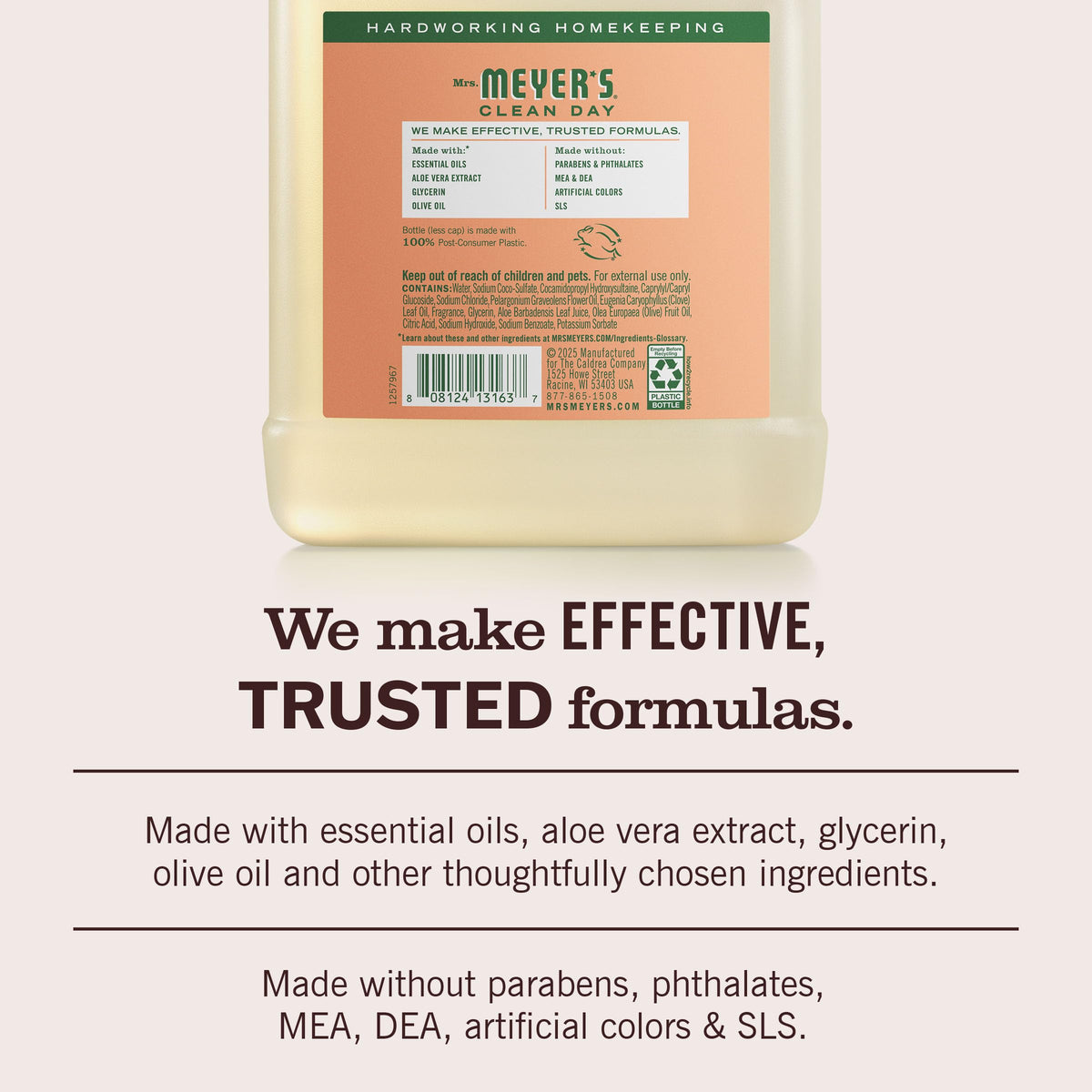 Mrs. MEYER'S Hand Soap Refill Geranium Scent packaging