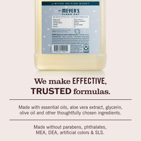 Mrs. MEYER'S Hand Soap Refill Snowdrop Scent label close-up