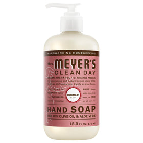 Mrs. MEYER'S Hand Soap Rosemary Scent 12.5 Fl Oz Bottle front view