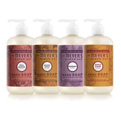 Mrs. MEYER'S Hand Soap Set featuring four seasonal scents