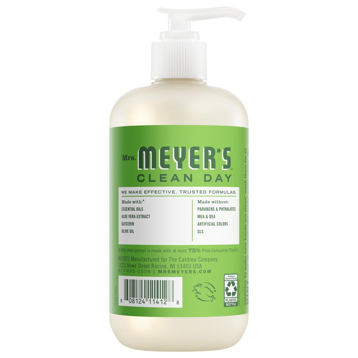 Mrs. MEYER'S Hand Soap Tomato Vine 12.5 FL OZ bottle front view