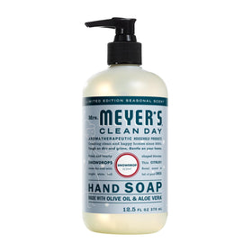 Mrs. MEYER'S Hand Wash Snow Drop + Gingerbread in a festive setting