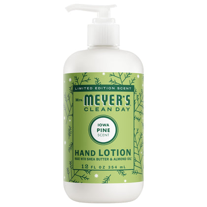 Mrs. MEYER'S Iowa Pine Hand Lotion 12 ounce bottle front view