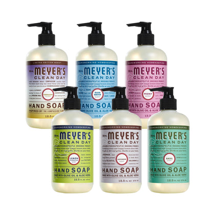 Mrs. MEYER'S Liquid Hand Soap 6 Pack variety with six different scents