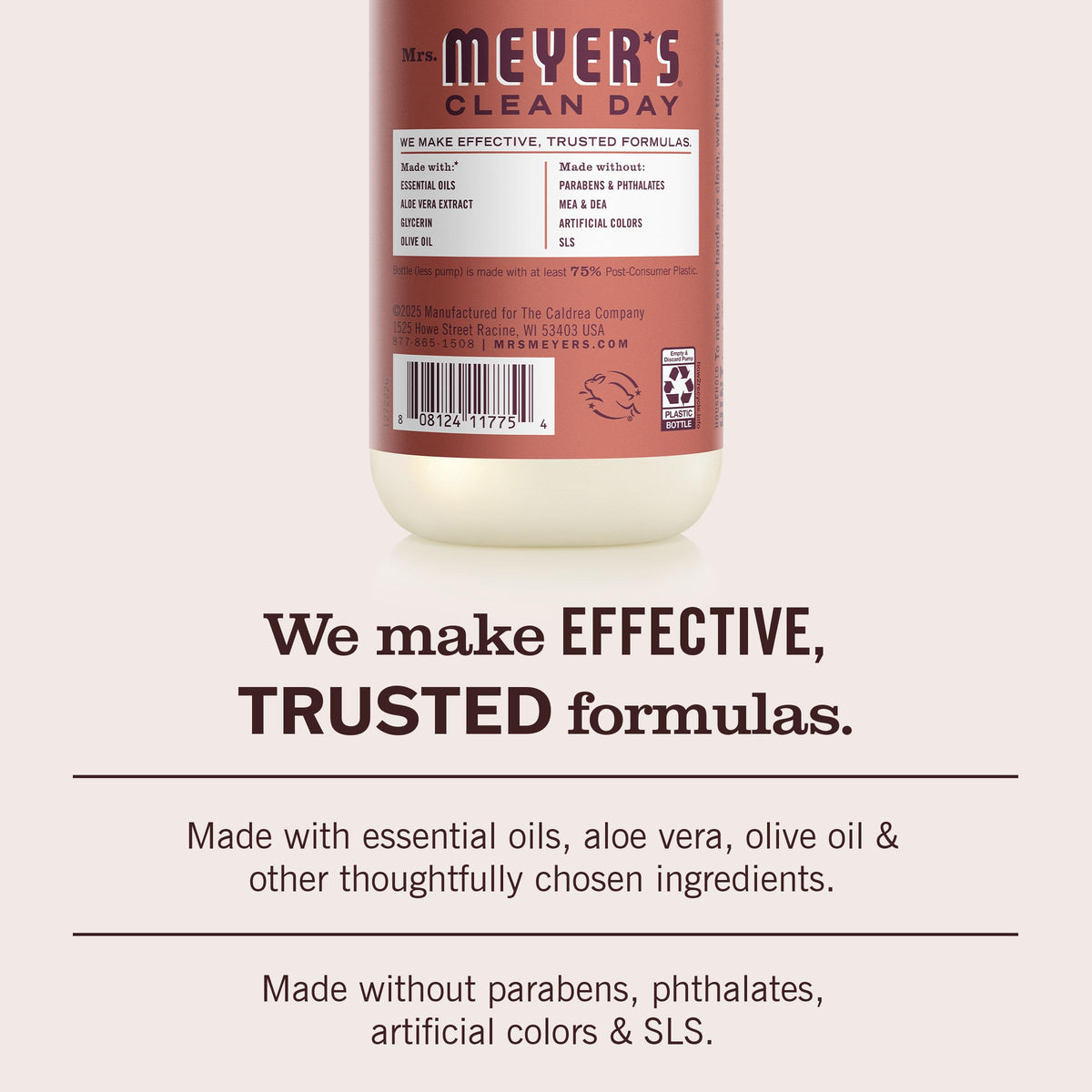 Mrs. MEYER'S Liquid Hand Soap Fall Leaves 12.5 fl oz back view