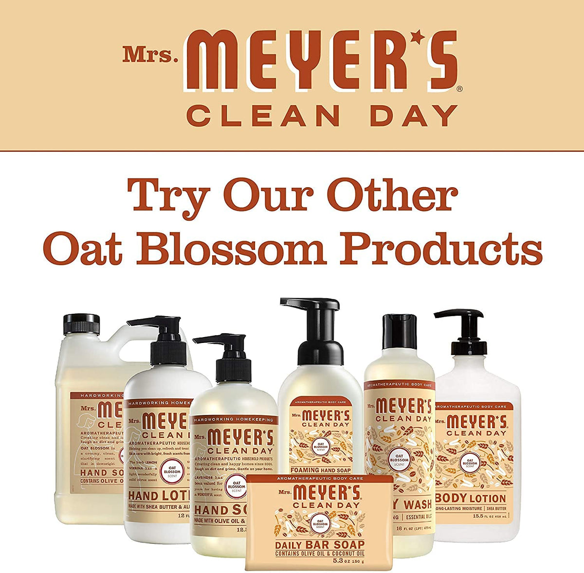 Mrs. MEYER'S Liquid Hand Soap Oat Blossom close-up