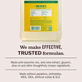 Mrs. MEYER'S Liquid Hand Soap Refill Honeysuckle 33 Oz back view