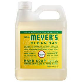 Mrs. MEYER'S Liquid Hand Soap Refill Honeysuckle 33 Oz front view