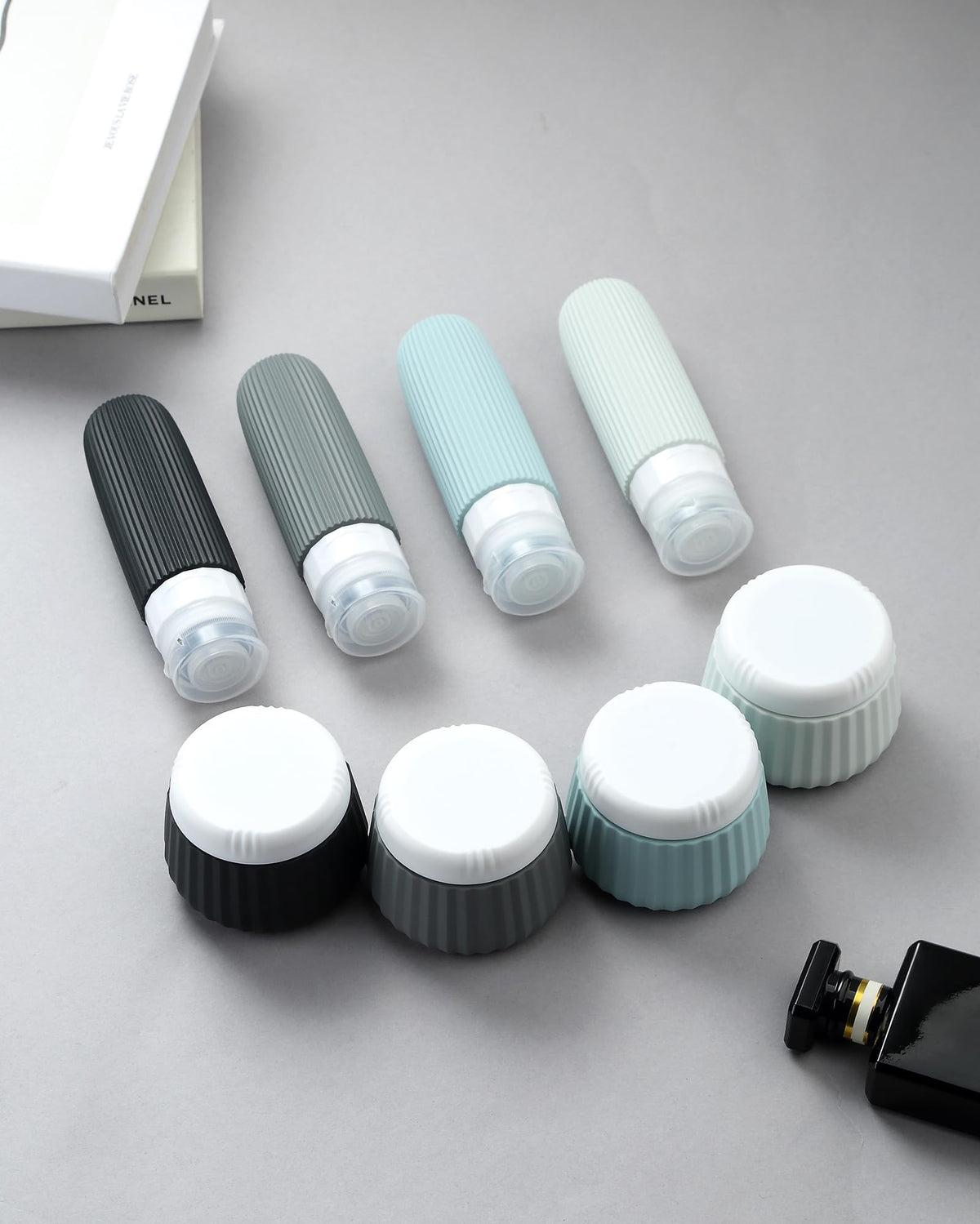 Mrsdry 3oz silicone bottles and jars with clear bag