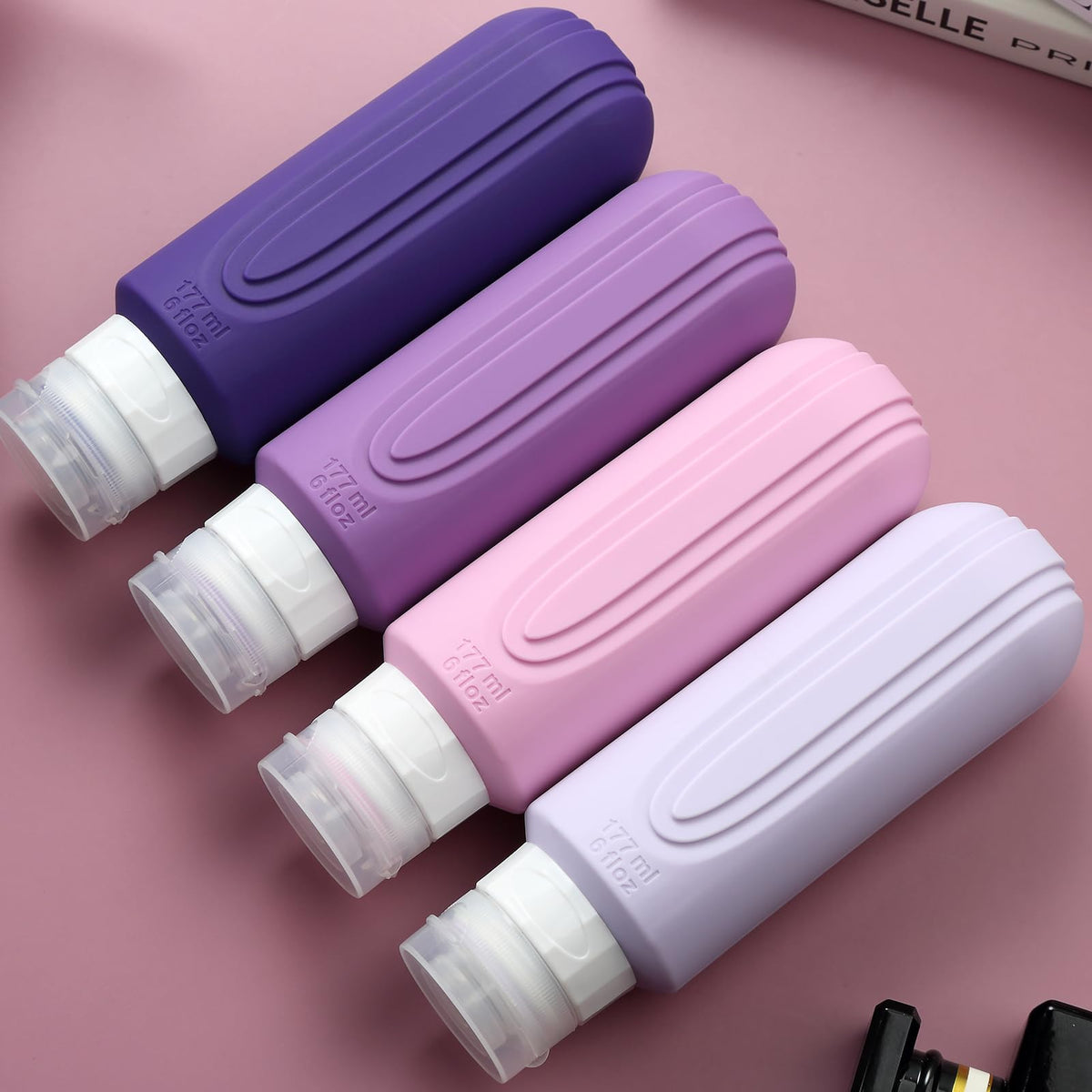 Mrsdry bottles with liquid toiletries inside