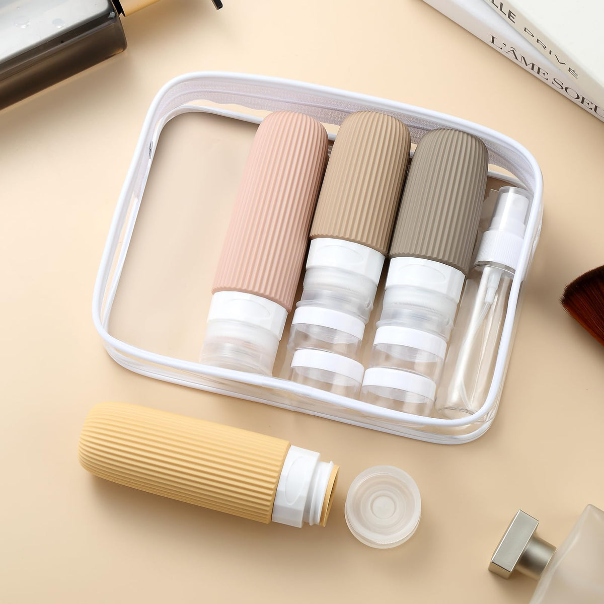 Mrsdry leak-proof travel bottles set with labels