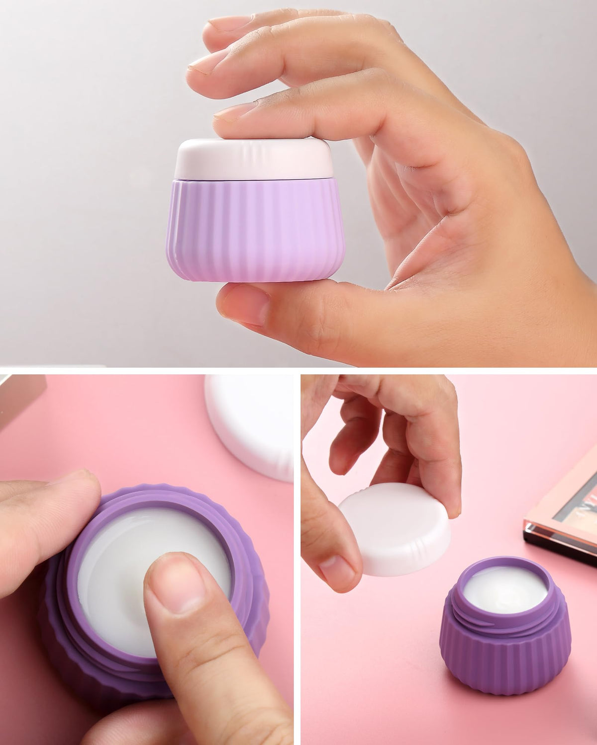 Mrsdry silicone cream jars in various sizes