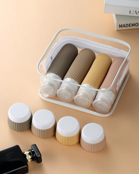 Mrsdry silicone travel containers in use during travel