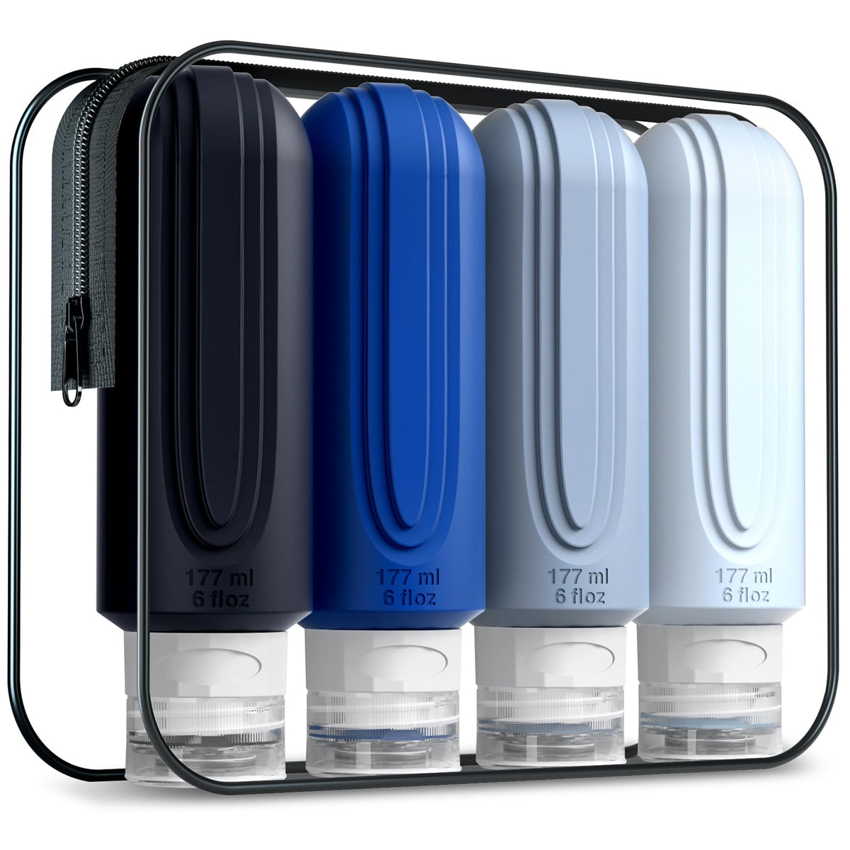 Mrsdry Travel Bottles 6oz front view with silicone design